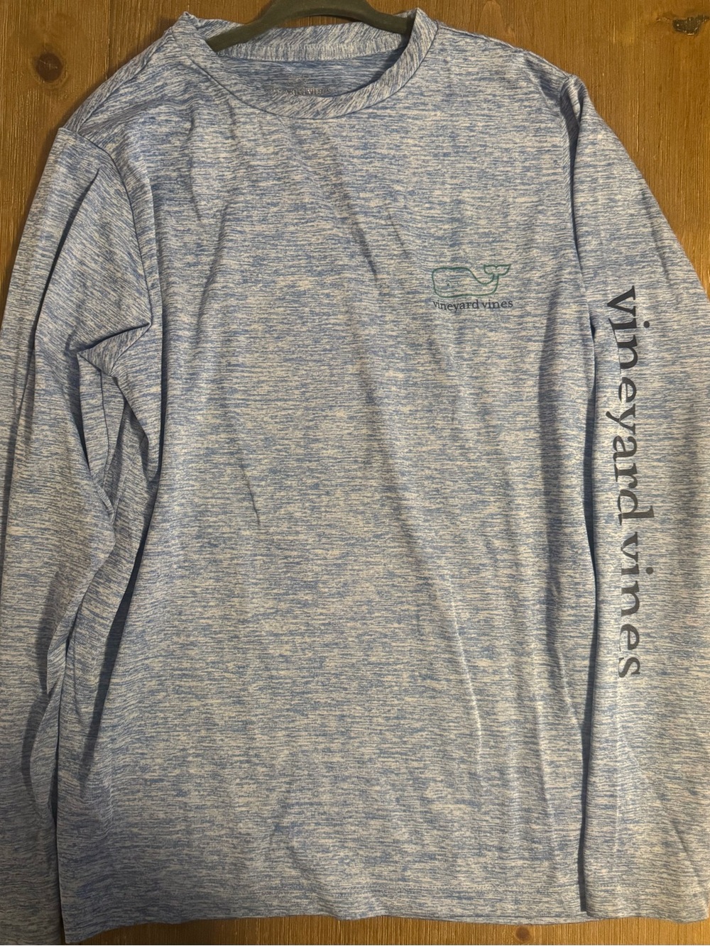 Vineyard Vines Boy’s Long-Sleeve Performance Tee - Light Blue Heather